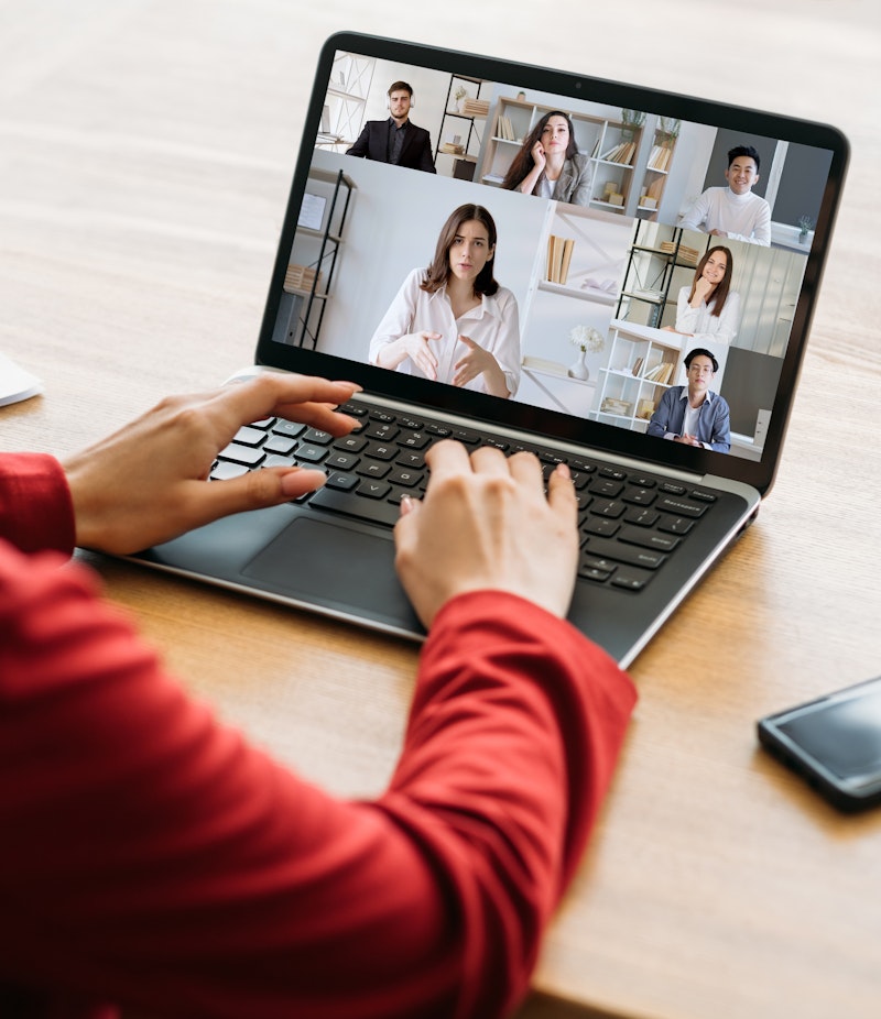 Virtual Meeting On Laptop