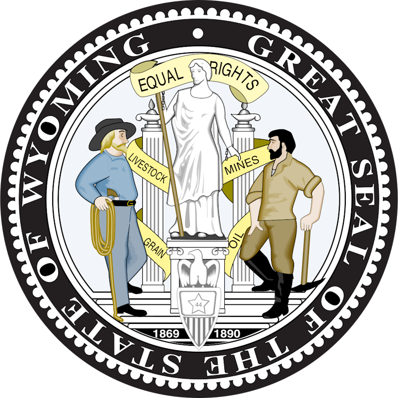 Great Seal Of The State Of Wyoming Svg